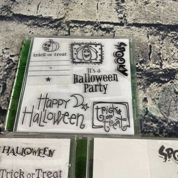 Halloween Clear Cling Stamp Set Echo Park Spellcast Ghost Witch Candycorn - Picture 4 of 9